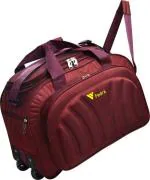 FEDRA Red Polyester Strolley Duffel Bag - 60 L