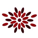 Comet Busters Handcrafted Maroon and Red Oval Velvet Bindis (BIN1869) (9 mm) Pack of 1