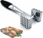 Kienlix Meat Tenderizer, Dual-Sided Nails Meat Mallet Meat Hammer Used for Steak, Chicken Fish Meat Pounder with Rubber Comfort Grip Handle,8.8 inches Meat Tenderizer Tool