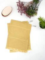 Doctor towels it's safe Unisex Aluvera - Aloe Vera Double Cloth Hand Towel Quick Dry Hand Towel 40 X 60 Cm 350 Gsm Pack Of 2 - Sunset Gold