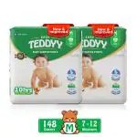 Teddyy White Medium Baby Easy Diaper Pants (Pack Of 148)