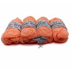 CLOUDED HOBBIES Feather Soft Knitting Yarn Wool for Knitting, Hand Knitting Art Craft, Sweater Scarves Hats and Dresses Fingering Crochet Hook Yarn (Wood Patty Peach)