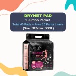 Cailin Care Anti Bacterial Sanitary Pad Sanitary Napkins (40 Pad+10 Liner | XXXL | 320mm)