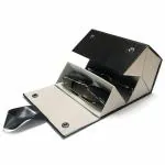 COZIECLOS 3 Slots Glasses Case Travel Sunglasses Organizer Leather Eyeglasses Storage Box 3 Slots Hanging Eyewear Holder