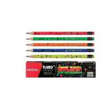 NATARAJ FLURO PRINTS RUBBER TIPPED PENCILS PACK OF 50