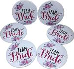 Atpata Funky White Team Bride Brooches (Pack Of 6)