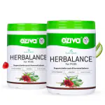 OZiva Plant Based HerBalance for PCOS, 250g | PCOS Supplement for Women (Pack of 2)