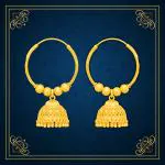 arch fashion Traditional Gold Platted Bali Jumkhi Earrings ERG2115