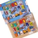 Festiko Traffic Vehicle Theme Eraser Set Of 17 Pcs For Kids With Cute Vehicles Characters, stationery Gift for Kids