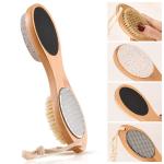 MAYCREATE Foot Pedicure Brush, Foot Scrubber, Foot File Callus Remover Exfoliator Tools with Foot Care Bristle Brush (4 in 1)