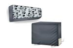 The Furnishing Tree Grey No15 PVC Petals Indoor And Outdoor AC Cover Set For 1.5 Ton Daikin FTKR50 25.4 X 92.7 Cm (Pack Of 2)
