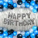 Party Propz Blue Aluminium Birthday Foil Balloon, Balloons Foil Curtain