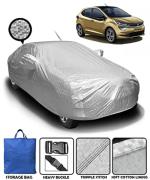 FABTEC Silver Metallic Cotton Lining Waterproof Car Body Cover For Tata Altroz ( With Mirror & Antenna Pockets )