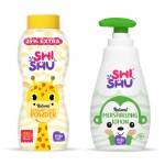 Shishu Natural Cottony Soft Talc Free Baby Powder & Baby Moisturising Lotion Combo