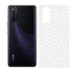 ECMERED Vivo Iqoo 3 5G Ultra Thin Slim Fit 3M Clear Transparent 3D Carbon Fiber Back Skin Rear Screen Guard Tector Sticker Tective Film Wrap Not Glass (Pack Of 1)
