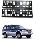 Feelitson Black Car Plastic Number Plate Frame Holder Front & Back For Endeavour