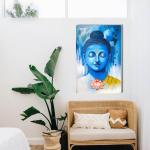 Surmul Multicolor Vinyl, Sunboard Medium Buddha Ji Wall S Design Self Adhesive Sticker