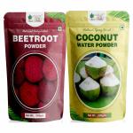 Bliss of Earth Combo of Beetroot Powder+Coconut Water Powder Natural Spray Dried 200gm Each