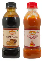 Fruvanta Red Chilli Sauce (200gm) , Soya Sauce (200gm) (Pack of 2)