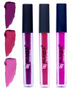 bq BLAQUE Matte Liquid Lip Gloss Combo of 3 Lipstick # 103-105-117 (12 ml, Multicolor)
