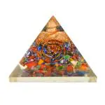 Reiki Crystal Products Natural 7 Chakra Orgone 60mm Pyramid for Reiki Healing and Crystal Healing Stones