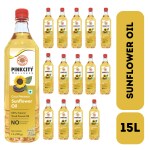Pinkcity Wellness Cold Pressed Sunflower Oil | Chemical Free | 1 Ltr x 15 bottles | 15 Litres