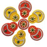 SK Craft Acrylic Diwali Rangoli Set Multicolour Jewel Stone (Pack of 7)