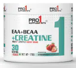 Pro1 Supplements EAA+BCAA+Creatine Powder, Strawberry Flavour, 30 Servings 170gm