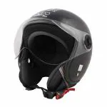 Habsolite ECCO PLUS Unisex Open Half Face PC Helmet (Black, Medium)