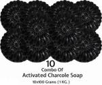 Badahair Activated Charcoal Flower Handmade Glycerine, 100 G (Pack Of 10)