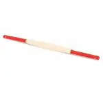 Home Pro Red Plastic Unbreakable, Rolling Pin with Acupuncture Rib (Pack of 1)