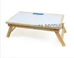 Ekta Product Foldable and Portable White Pine Wood Multi-Purpose Laptop Table with Whiteboard (55.9 x 22.9 x 33 cm)