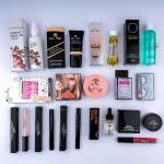 Rose Leaf Makeup Fixer, Foundation, Primer, Makeup Remover, Artificial Nails, Compact, Beauty Blender, Eyelashes, Concealer, Eyeliner, Mascara, Essential Oil, Loose Powder, Lipstick (Set Of 14)