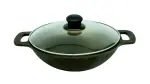 Trilonium ButterMold Pre-Seasoned Cast Iron Deep Kadhai 10.5 inches with Lid