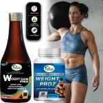 Fasczo Proz Weight Gain Capsule [30] & Weight Gain Syrup Combo Pack For Lean Muscles Whey Protein (200 ml, No Flavour)