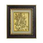 Mahishasur Mardini Photo Frames | Mahishasur Mardini Gold Plated Frame for Home Temple | God's & Goddesses Photoframes | Spiritual & Religious Frame