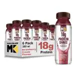 MuscleBlaze 18 g Protein Shake, No Added Sugar, Lactose Free, Weight Management, Strawberry Cream, Pack of 6 (200 ml*6)