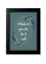 Blue Nexus Perfection Motivational Inspirational Quotes Wall Poster with Wall Frame Room Art Painting Collection A4 size 10x13