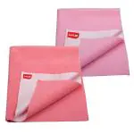 Luvlap Baby Pink Instadry Extra Absorbent Dry Sheet Bed Protector (0 M Plus) 70 X 100 cm Pack Of 2