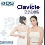 Bos medicare surgical Back Shoulder Posture Corrector Adjustable Clavicle Brace Support Upper Spine Clavicle Chest Neck Shoulders Lumbar Back Pain Relief Strap Correction Belt (Large) (beige) (Clavicle Brace BOSR-617)