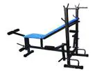 BODYMAXX Body Maxx Multi 4 in 1 Bench Press (Incline Decline Flat Abs) with 5-Feet Straight Rod Plus 3 Feet Curl Rod & Locks