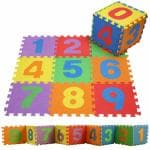 Chekido 31 * 31 cm Kids Numbers mat Large Size Floor Number mats for Kids Puzzle Interlocking Learning Foam playmat 1 to 10 Big Size