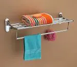 Callidus Deluxe Stainless Steel Folding Towel Rack for Bathroom Towel Stand Hanger Adjustable Towel Bar Bathroom Accessories (24 Inch Chrome Finish)