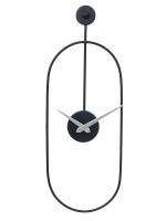 Chronikle Black Iron Vertical Design Oval Home Needle Wall Clock Without Glass