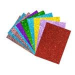 unixaa A4 Glitter Foam Sheet for Decoration, Art & Craft (10 Sheet of 10 Different Color)
