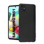 MobiLooks Mobile Accessories for Samsung M51 Black Anti-Shock,Soft Silicone Back Cover 15 x 8 x 5 cm