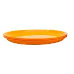 Jaycee Microwave Safe and Unbreakable Yellow Round Plastic Dinner Plate (pack of 3)