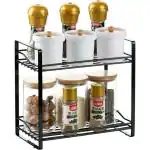 Bros Moon White, Black Iron Pots Pans Spice Rack, Kitchen Storage