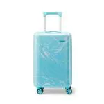 American Tourister Trolley Bag For Travel | VICENZA Spinner 57 Cms Polycarbonate Hardsided Printed Small Cabin Luggage Bag | Suitcase For Travel | Trolley Bag For Travelling, Blue