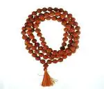 Shivoham Original 5 Mukhi Rudraksha Mala 108 Plus 1 Beads Lab Certified Wood Necklace